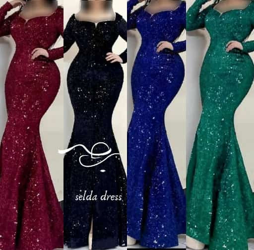 مدل لباس مجلسی بلند پوشیده