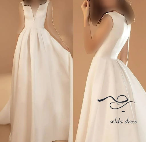 مدل های جدید لباس عروس ساتن پفی ترک