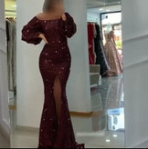 مدل لباس مجلسی پولکی بلند ترک