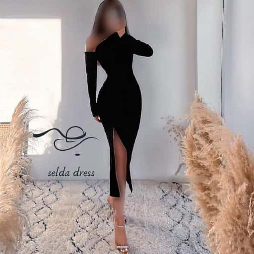 مدل لباس مجلسی کوتاه کرپ پوشیده