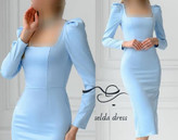 مدل لباس مجلسی کوتاه آبی آسمانی