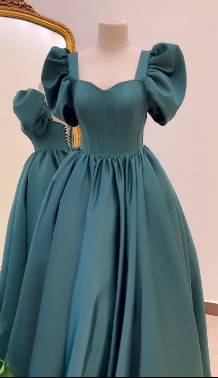 مدل لباس مجلسی سبز دخترانه