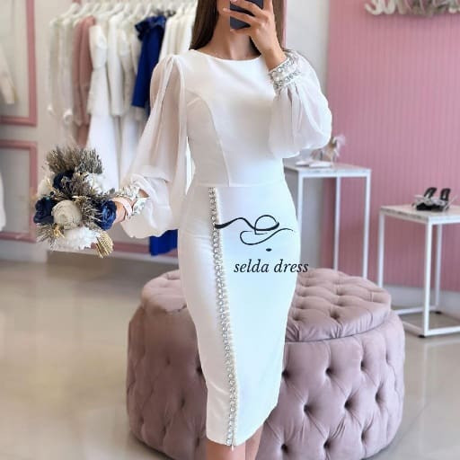 خرید لباس سفید مجلسی