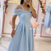 لباس مجلسی آبی آسمانی