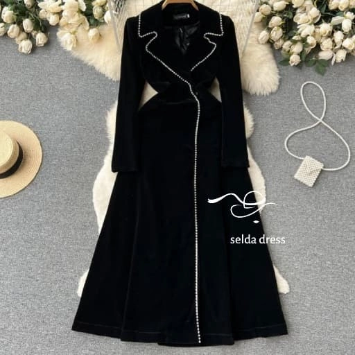 مانتو کتی مخمل بلند