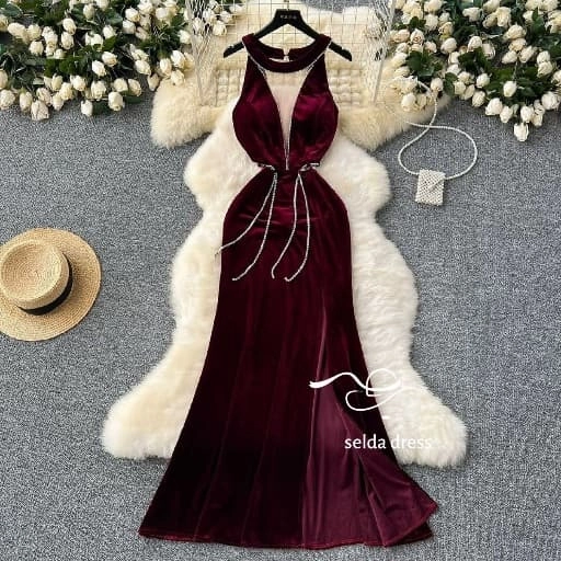 خرید پیراهن ماکسی مخمل