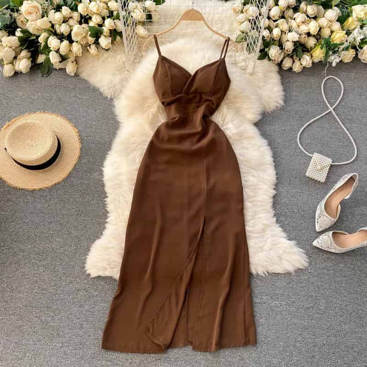 لباس مجلسی قهوه ای