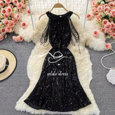 مدل پیراهن مجلسی پولکی کوتاه زنانه