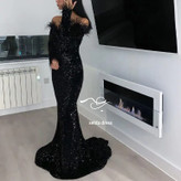 مدل لباس مجلسی پوشیده پولکی سفید