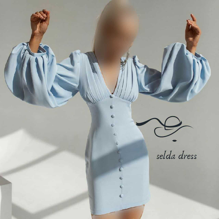 لباس مجلسی کوتاه کرپ