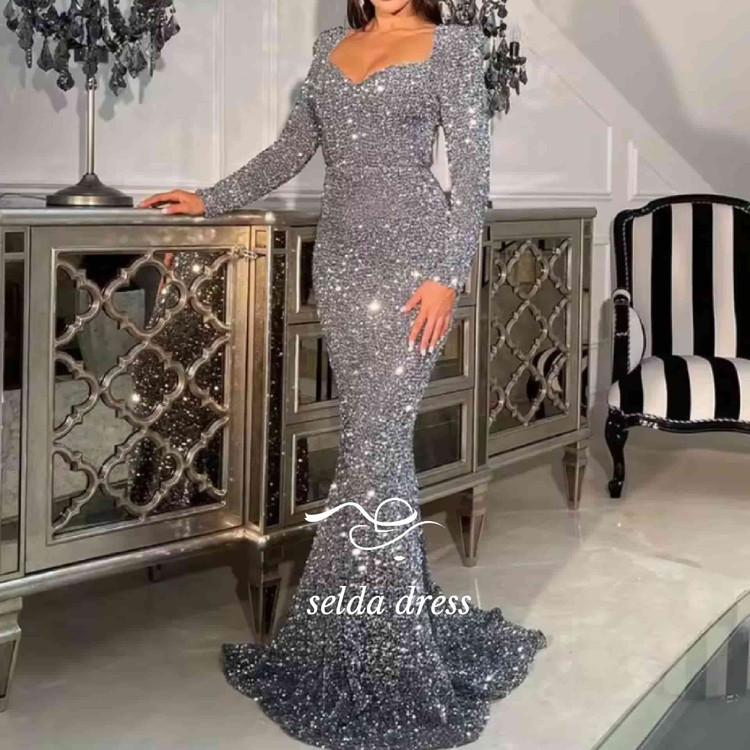 خرید لباس عروسی نقره ای