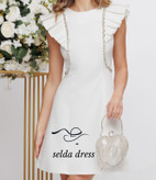 لباس مجلسی کوتاه سفید شیک