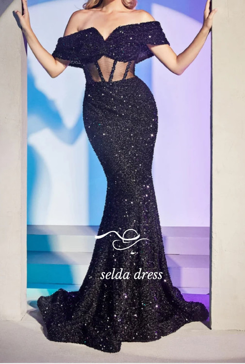 لباس شاین پولکی ماکسی