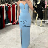 خرید لباس مجلسی بلند کرپ ساده و شیک