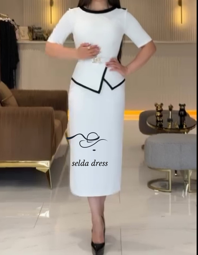 خرید پیراهن مجلسی مینی سفید