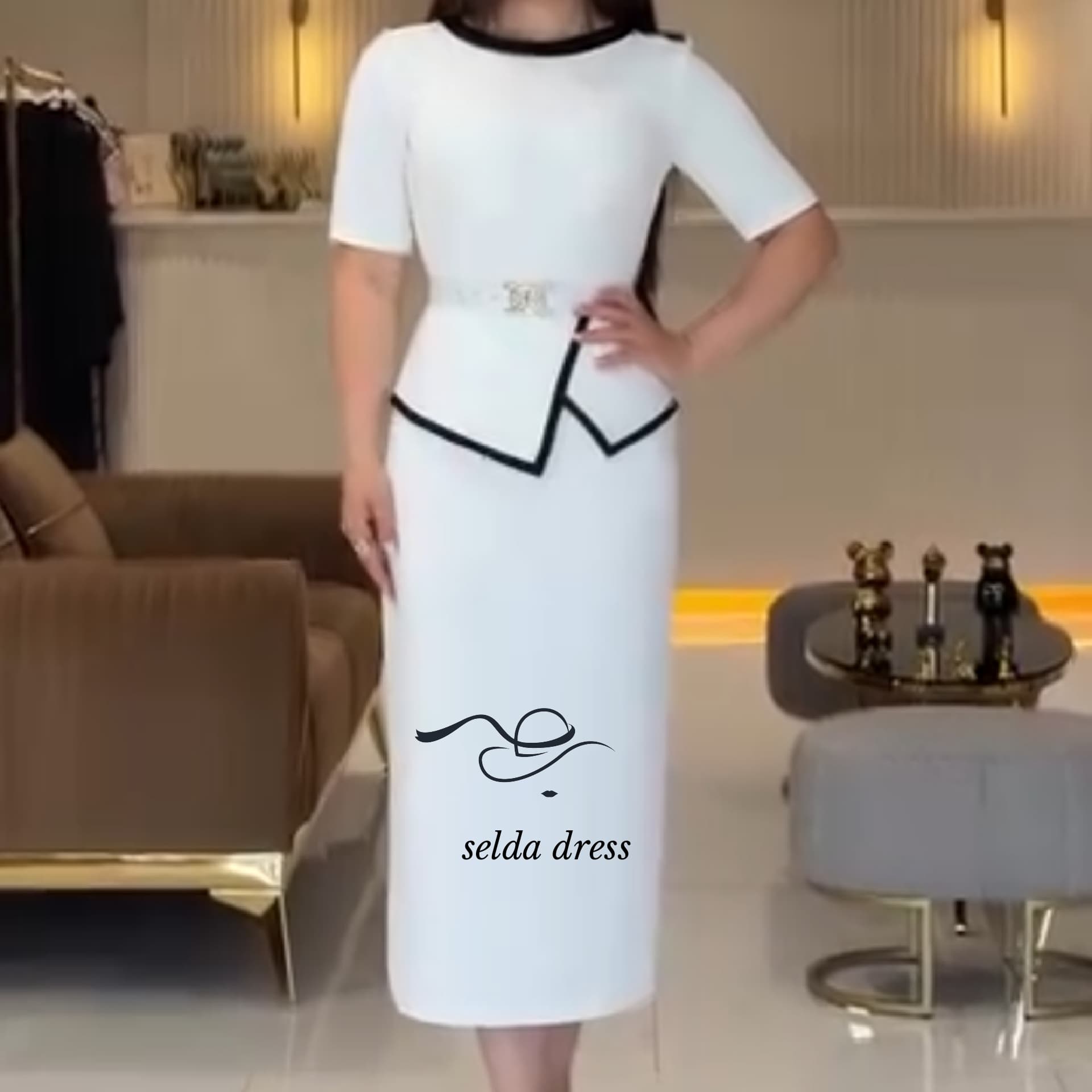 خرید پیراهن مجلسی مینی سفید