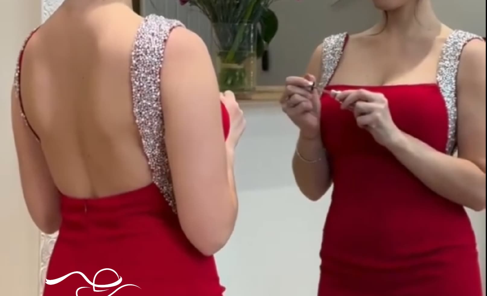 خرید لباس مجلسی نگین دار بلند