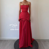 لباس شب حریر قرمز