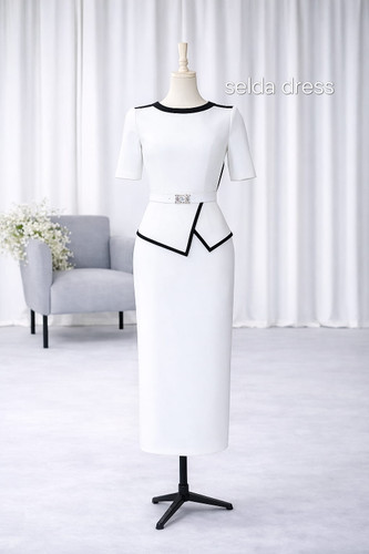 خرید پیراهن مجلسی مینی سفید