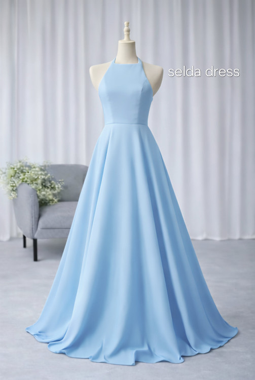 لباس مجلسی آبی آسمانی